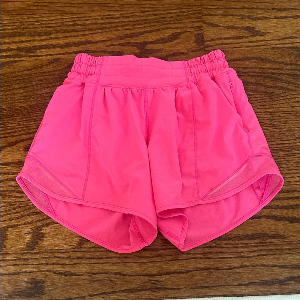 Lululemon Pink 4 inch Hotty Hot Shorts